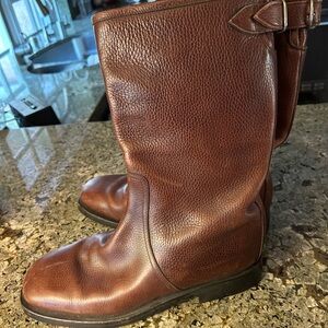 Hermes Brown Leather Mid-Calf Boots